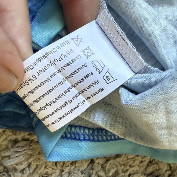 Zeagoo Blue Floral Boho Blouse Long Sleeve Peasant Top M - Picture 4 of 6